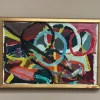 Abstract Composition, 1960, Ölgemälde auf Leinwand, gerahmt