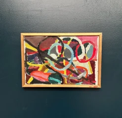 Abstract Composition, 1960, Ölgemälde auf Leinwand, gerahmt