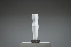 Abstrakter weißer Torso, 1970er, Marmor