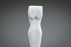 Abstrakter weißer Torso, 1970er, Marmor