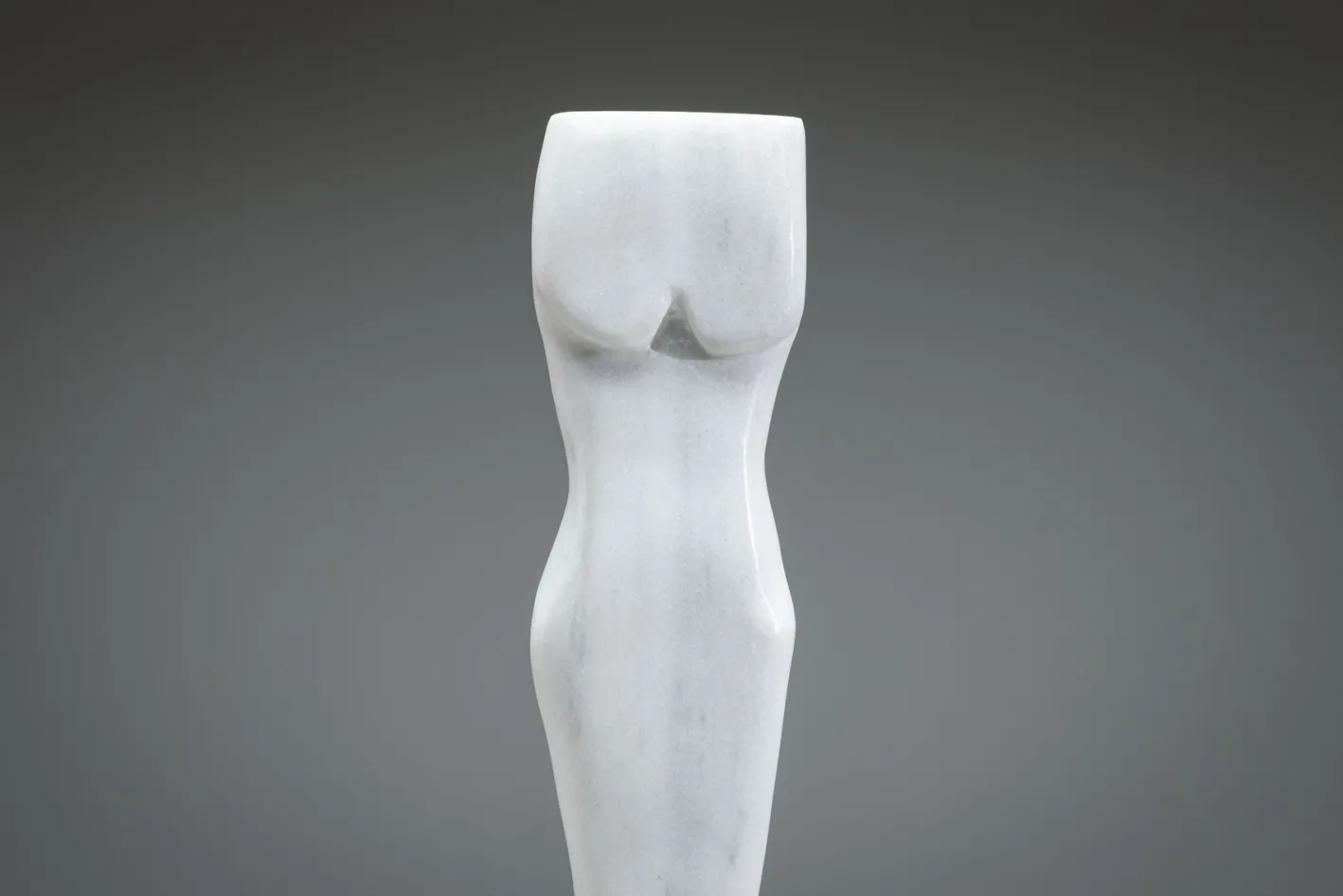 Abstrakter weißer Torso, 1970er, Marmor