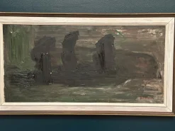 Abstraktes Gemälde von Jonne Bergström, 1950er, Öl auf Leinwand, gerahmt