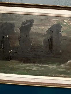 Abstraktes Gemälde von Jonne Bergström, 1950er, Öl auf Leinwand, gerahmt