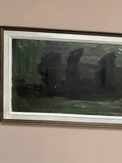Abstraktes Gemälde von Jonne Bergström, 1950er, Öl auf Leinwand, gerahmt