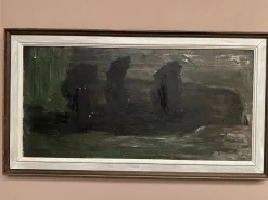 Abstraktes Gemälde von Jonne Bergström, 1950er, Öl auf Leinwand, gerahmt