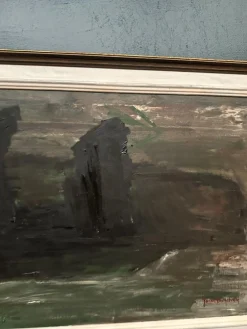 Abstraktes Gemälde von Jonne Bergström, 1950er, Öl auf Leinwand, gerahmt