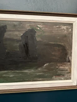 Abstraktes Gemälde von Jonne Bergström, 1950er, Öl auf Leinwand, gerahmt