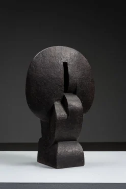 Abstrakte Skulptur aus Ton aus dem späten 20. Jh