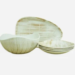 Abstraktes Mid-Century Servierset von Niderviller, 1960er, 6 . Set