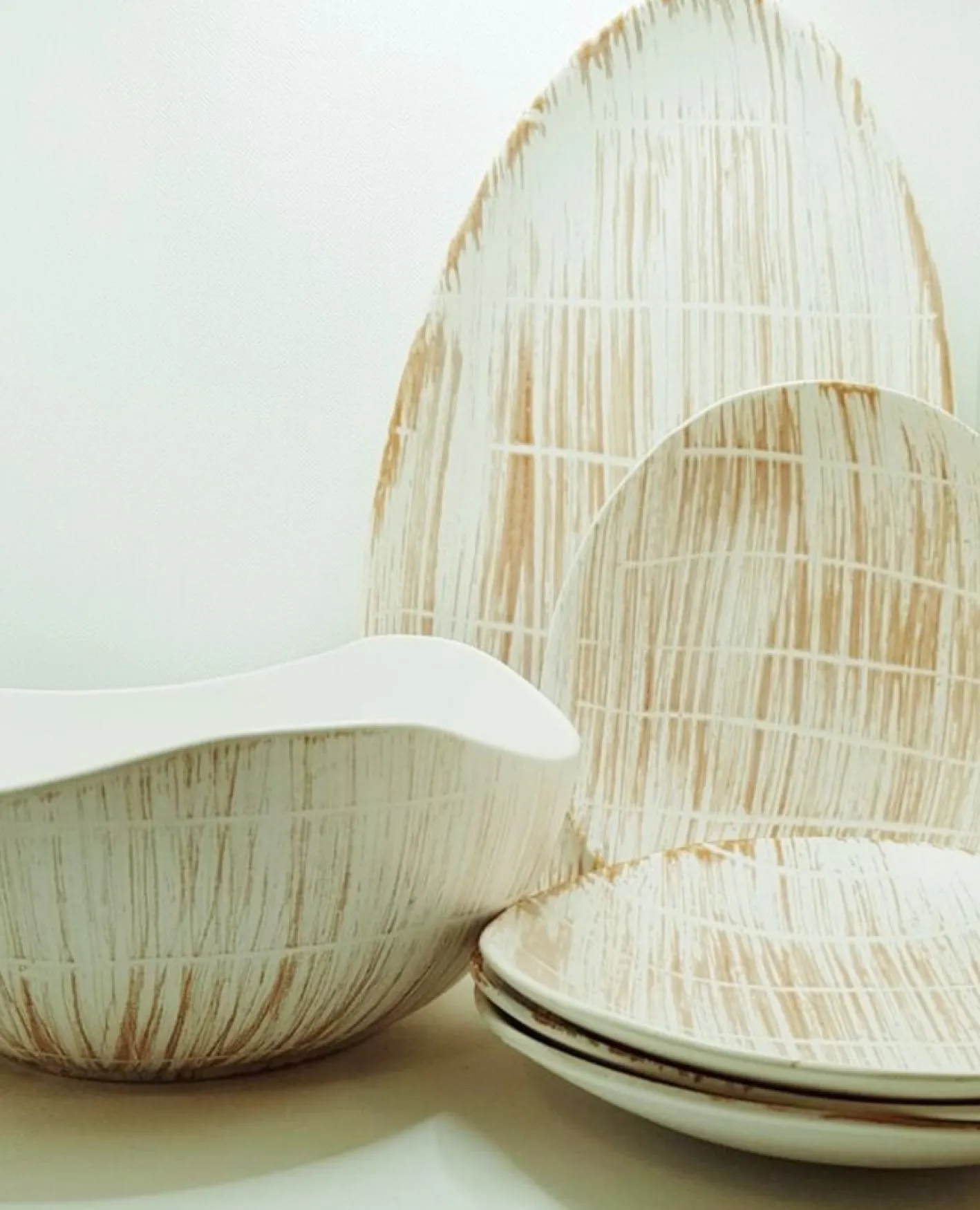 Abstraktes Mid-Century Servierset von Niderviller, 1960er, 6 . Set