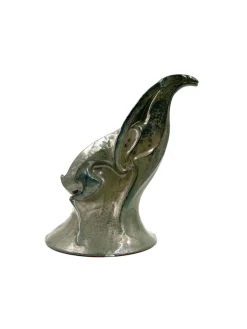 A. Chini, Créature Fantastique, 1930er, italienische Craquelé Keramikskulptur