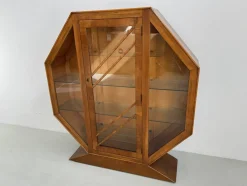 Achteckige Art Deco Vitrine, England, 1930er