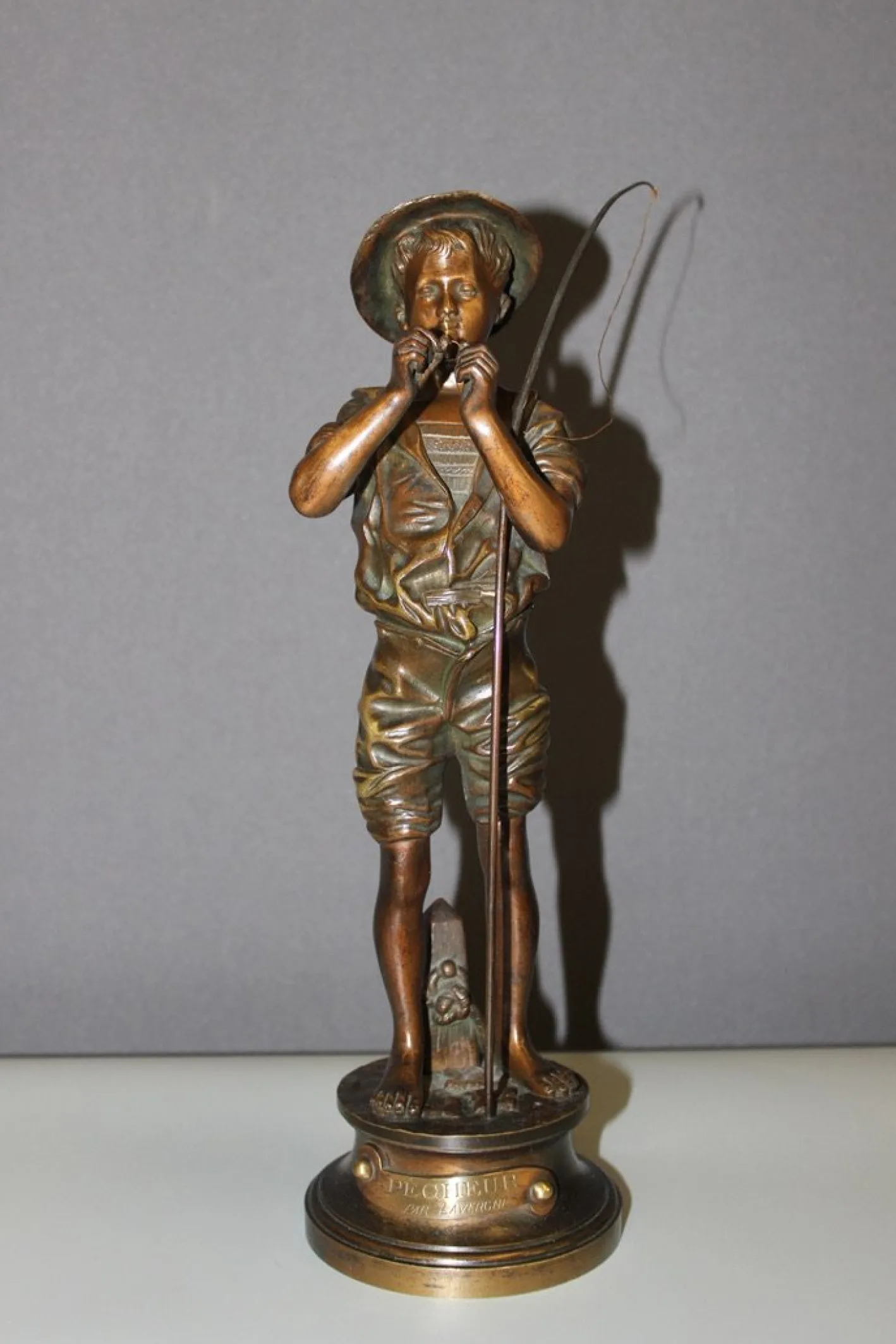 Adolphe Lavergne, Fischer, 1900, Bronze