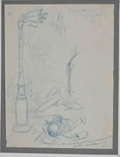 Adolphe Willette, Program de Concert, Pastell auf Papier, Ende des 19. Jahrhunderts