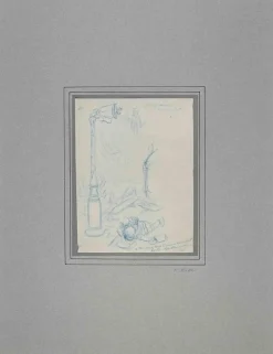 Adolphe Willette, Program de Concert, Pastell auf Papier, Ende des 19. Jahrhunderts