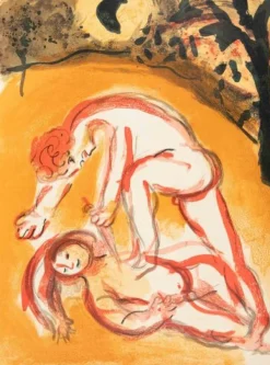 Aeg, Marc Chagall, Cain and Abel Edition 6500, 1960er, Lithographie