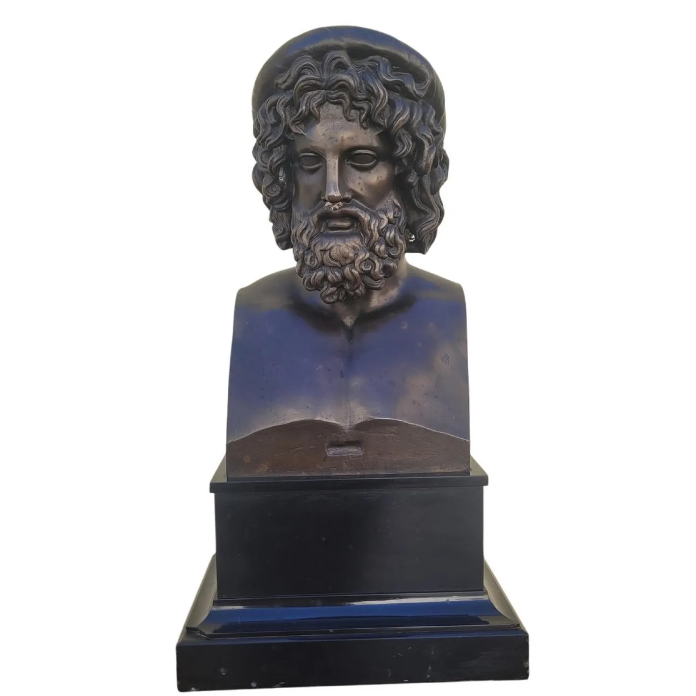Aesculapius, 19. Jh., Bronze & Marmor