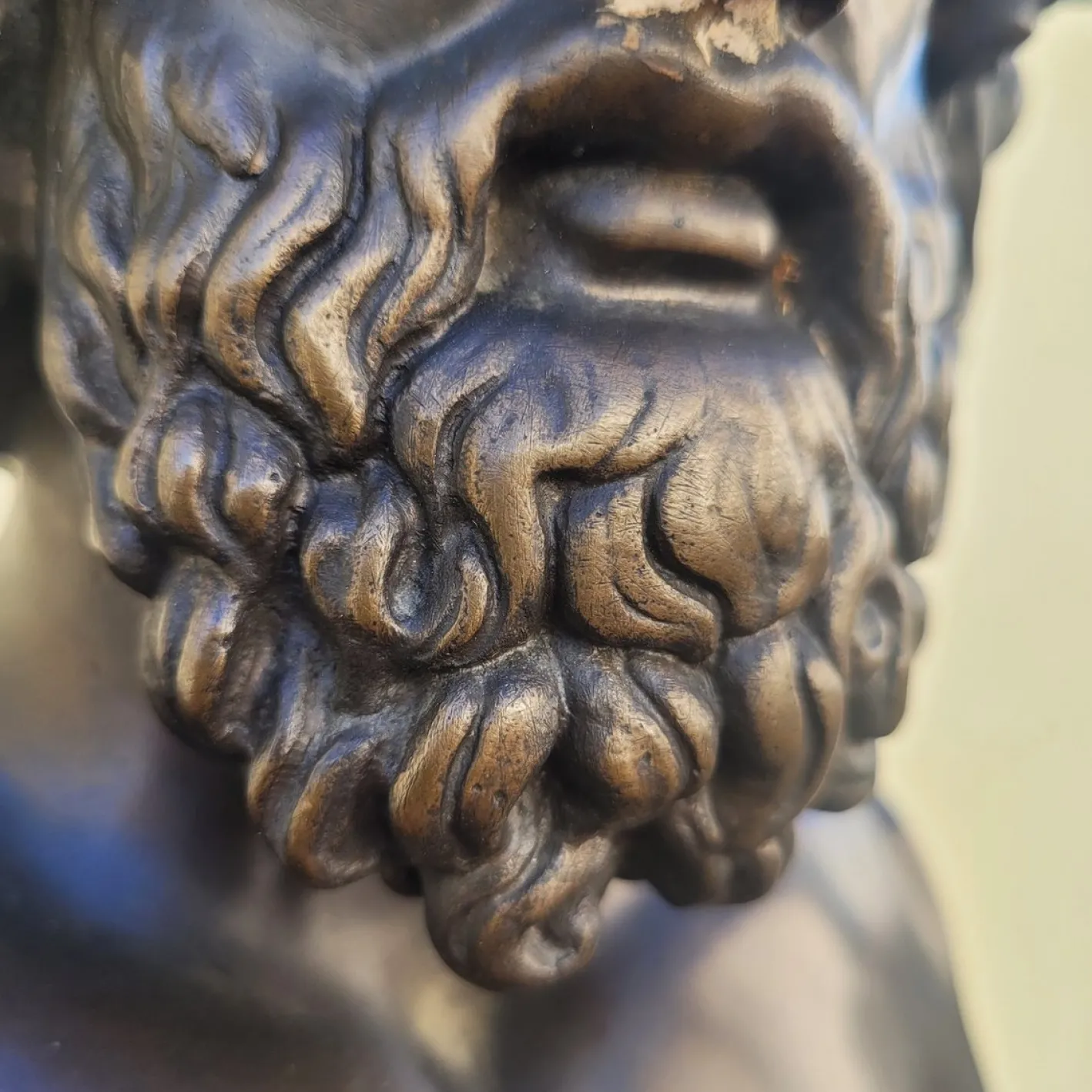 Aesculapius, 19. Jh., Bronze & Marmor