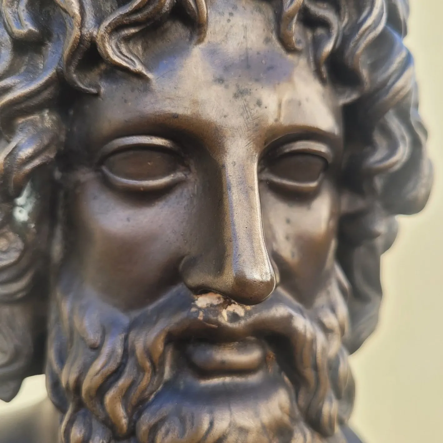 Aesculapius, 19. Jh., Bronze & Marmor