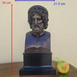 Aesculapius, 19. Jh., Bronze & Marmor