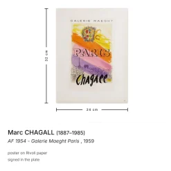 AF 1954 Galerie Maeght Paris Poster im Stil von Marc Chagall, 1959