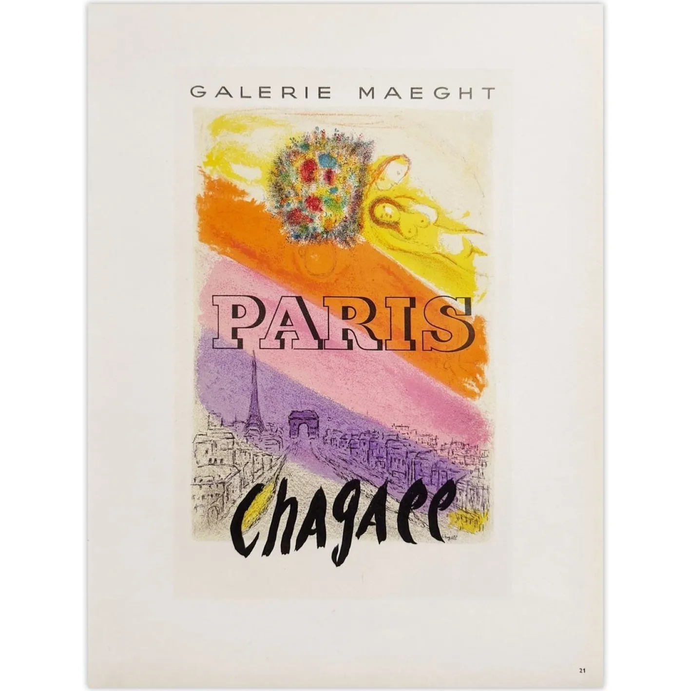 AF 1954 Galerie Maeght Paris Poster im Stil von Marc Chagall, 1959