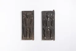 Afrikanische Kunst-Holzpaneele, Mitte des 20. Jahrhunderts