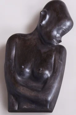 Afrikanische Wanddekoration aus lackiertem Ebenholz, 1920er