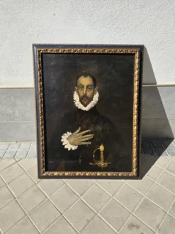 After El Greco, Der Edelmann mit der Hand auf der Brust, 1924, Ölgemälde, gerahmt