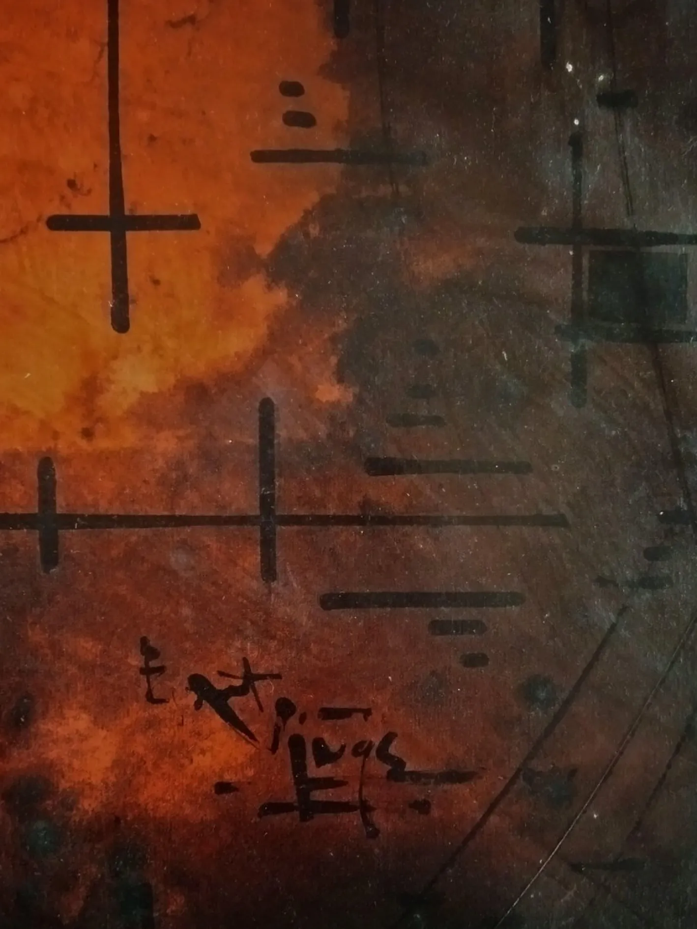 Agustin Espanol Vinas, Komposition, 1980er, Mixed Media auf Papier