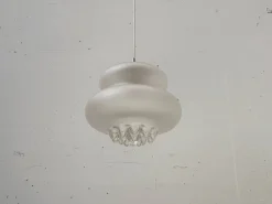 AH 43 Hängelampe aus satiniertem Kristallglas von Peill & Putzler, 1970er