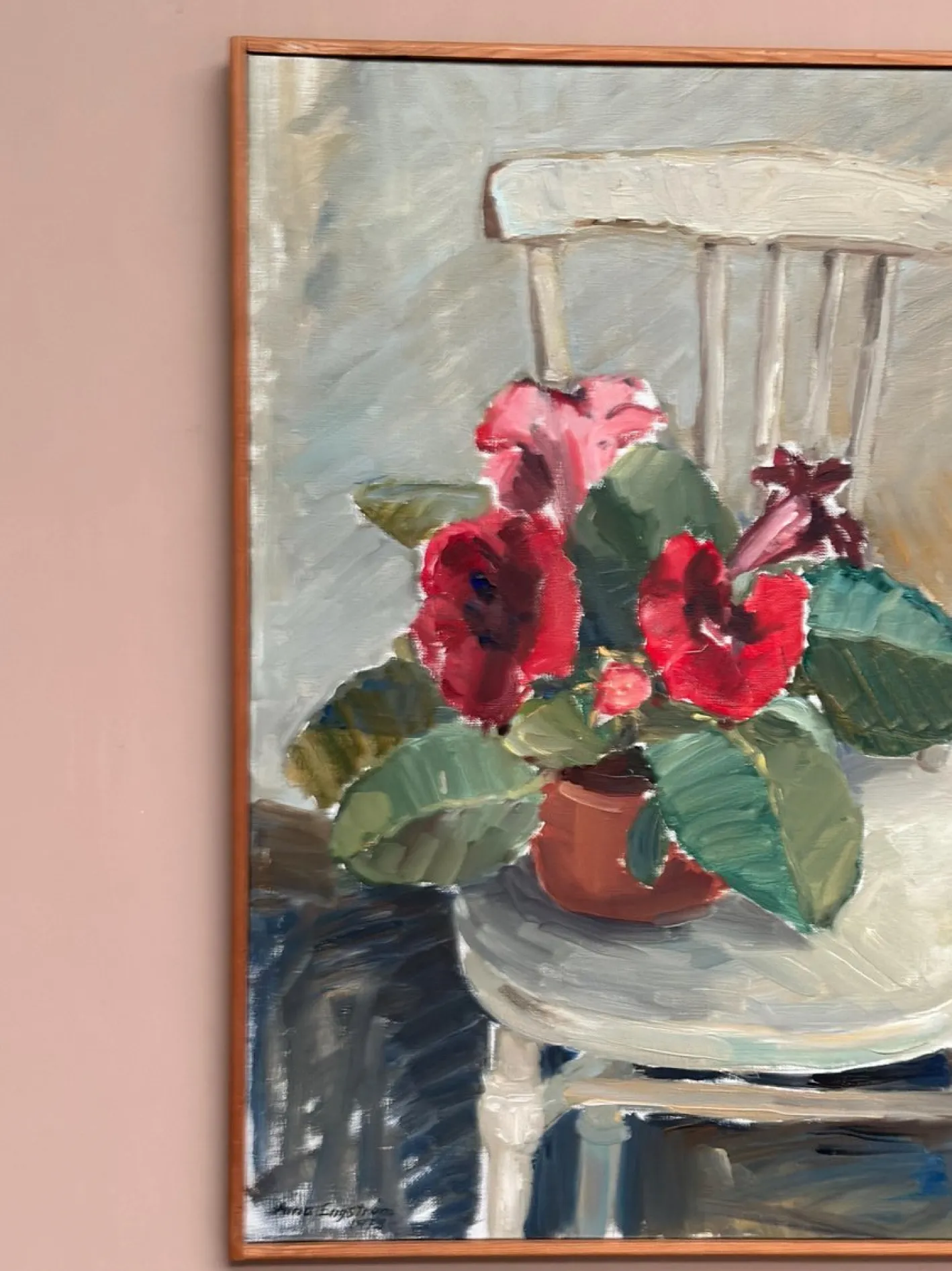Aina Engström, Gloxinian, 1973, Öl auf Leinwand, gerahmt