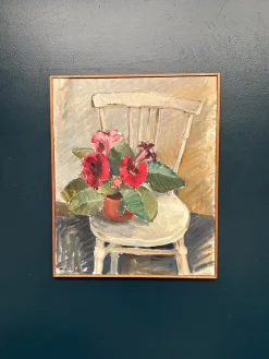 Aina Engström, Gloxinian, 1973, Öl auf Leinwand, gerahmt