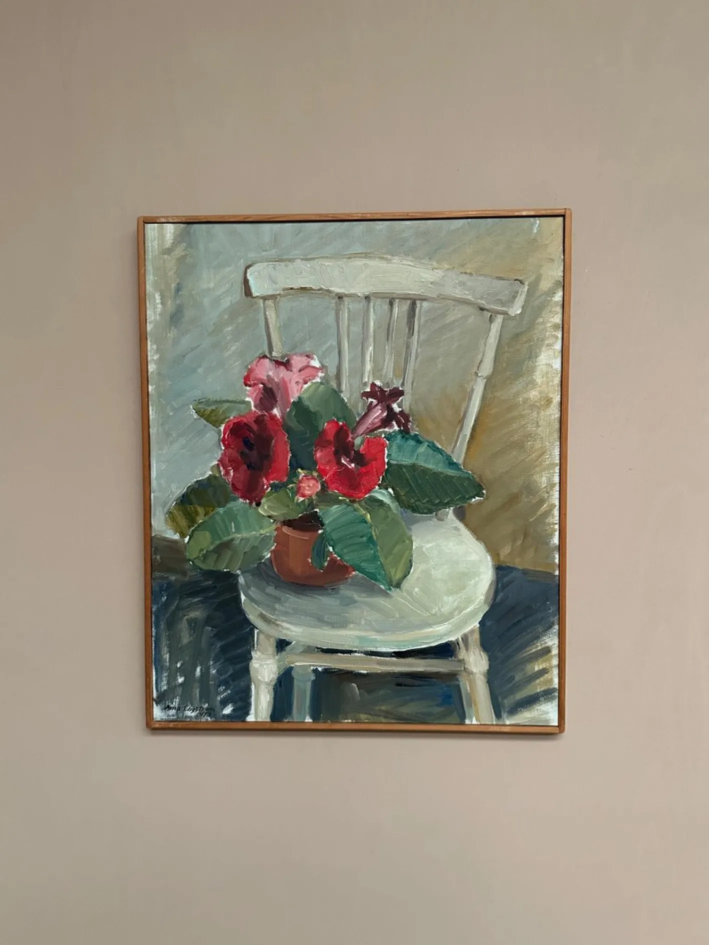 Aina Engström, Gloxinian, 1973, Öl auf Leinwand, gerahmt