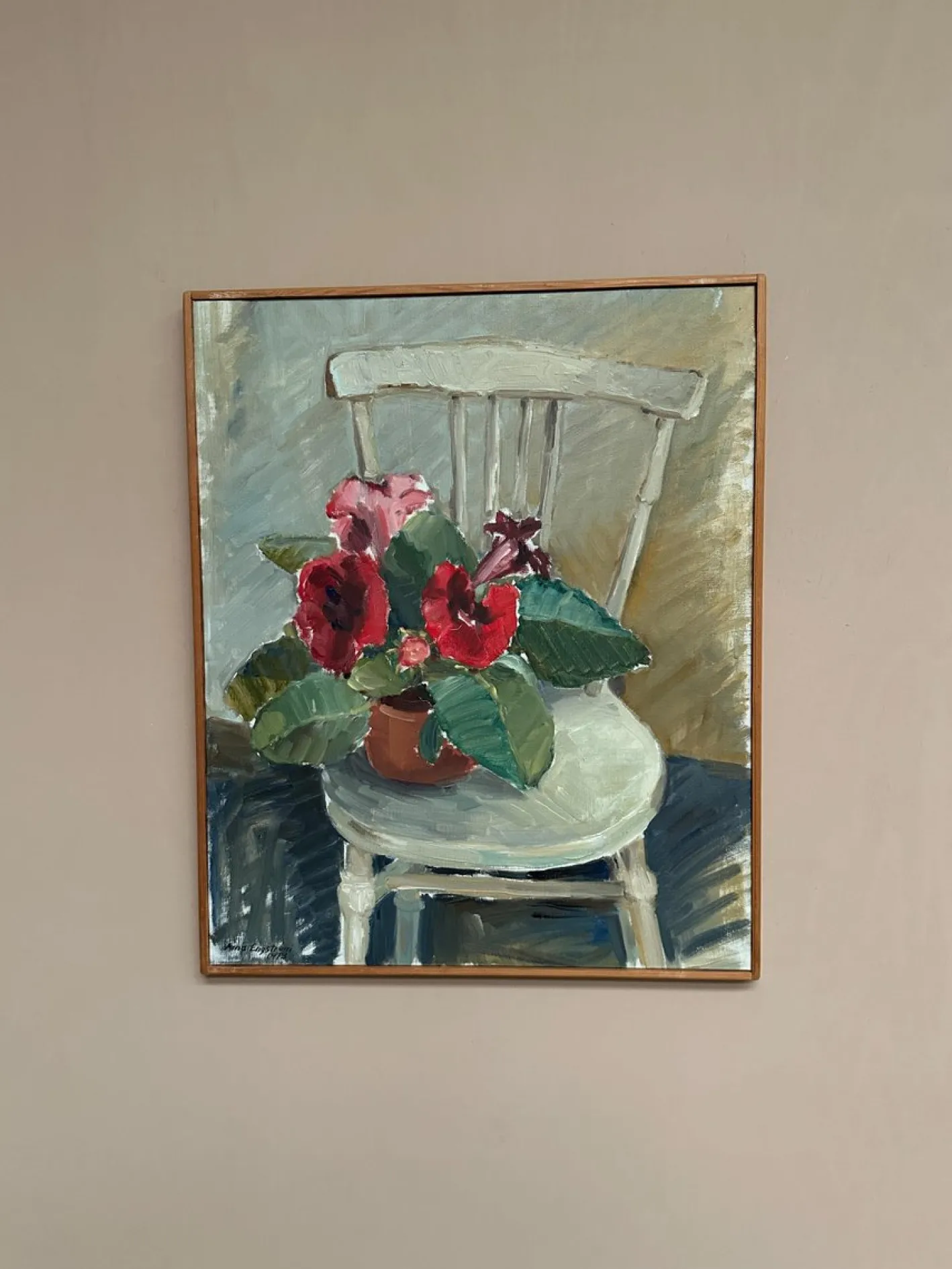 Aina Engström, Gloxinian, 1973, Öl auf Leinwand, gerahmt