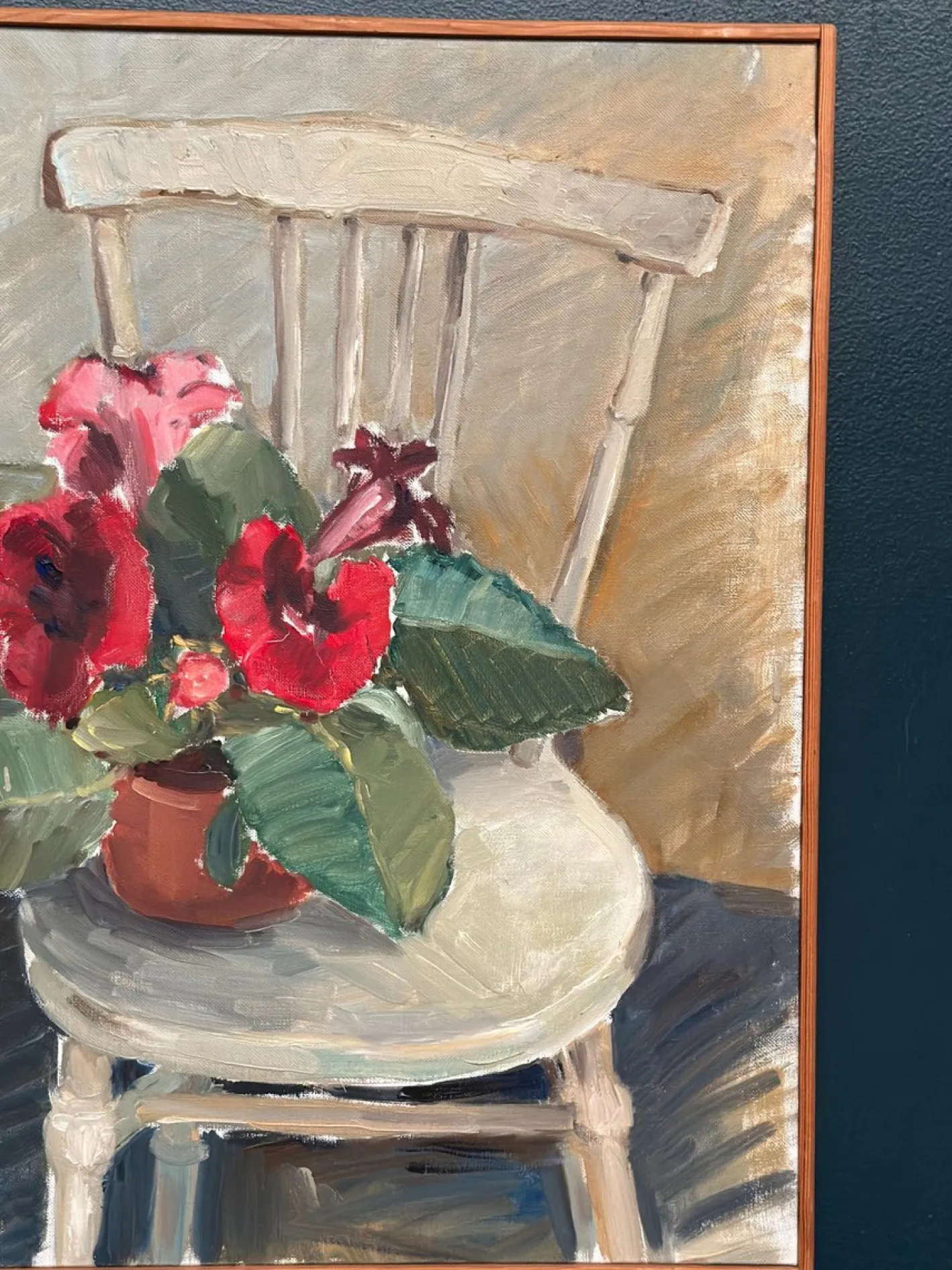 Aina Engström, Gloxinian, 1973, Öl auf Leinwand, gerahmt