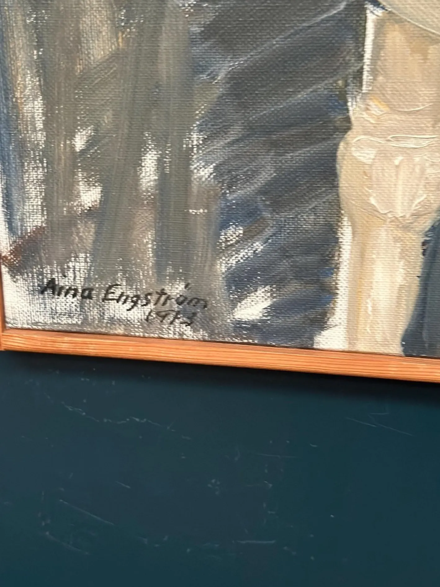 Aina Engström, Gloxinian, 1973, Öl auf Leinwand, gerahmt