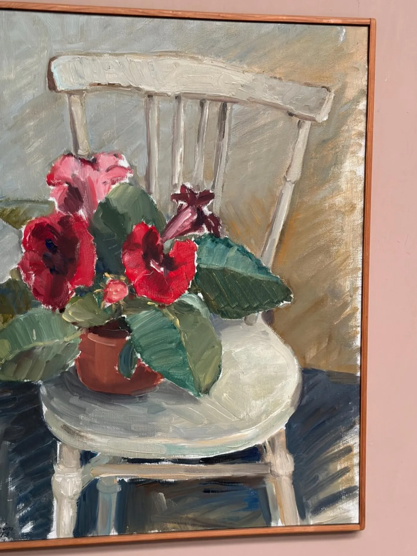 Aina Engström, Gloxinian, 1973, Öl auf Leinwand, gerahmt