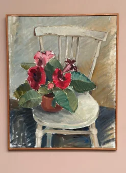 Aina Engström, Gloxinian, 1973, Öl auf Leinwand, gerahmt