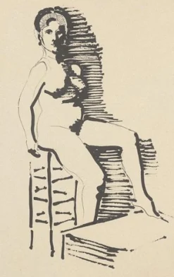 Akt, 1950, Tinte auf Papier