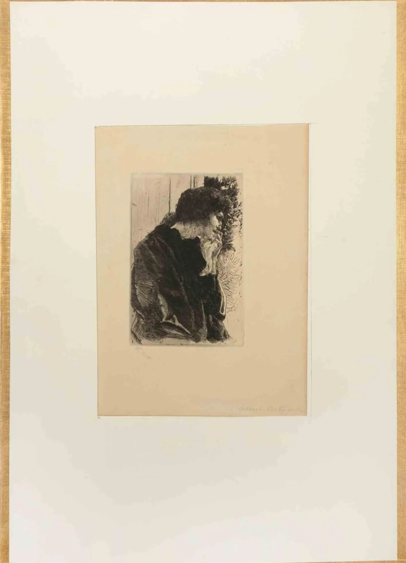 Albert Besnard, Traurigkeit, Radierung, 1909