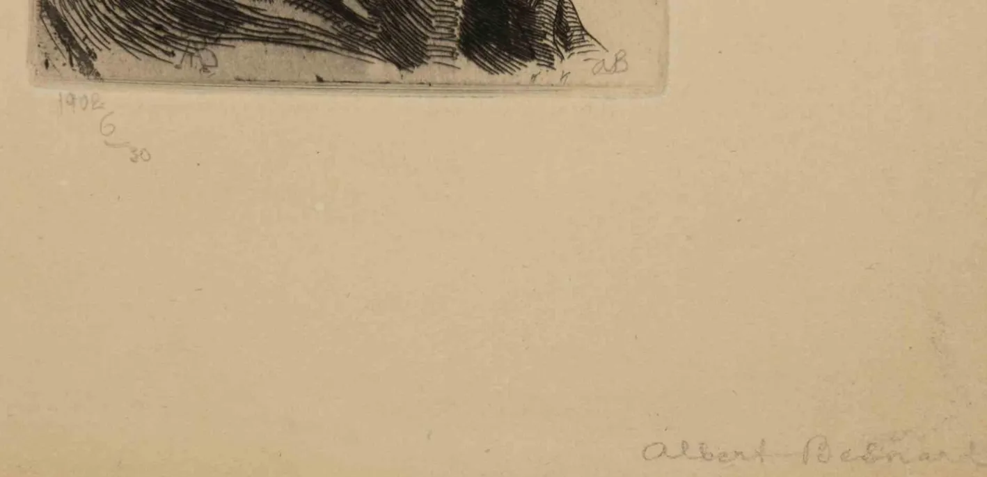 Albert Besnard, Traurigkeit, Radierung, 1909