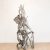 Albert Féraud, Abstrakte Skulptur, 1976, Edelstahl