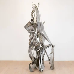 Albert Féraud, Abstrakte Skulptur, 1976, Edelstahl