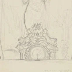 Alberto Martini, Winter Frisson, Mallarmé, Bleistift auf Papier, 1908er