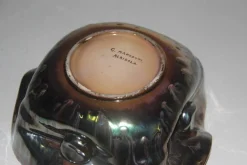 Albisola Keramikschale aus Emaille mit metallischem Glanz von Giuseppe Mazzotti 1950er