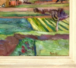 Aldo Natili, 1940er Jahre Italienisch signiert Fauve Stil Landschaft Öl auf Leinwand Gemälde, Öl auf Leinwand