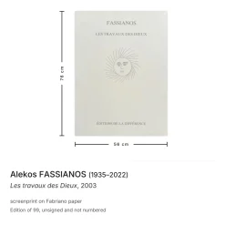 Alekos Fassianos, The Works of the Gods, 2003, Siebdruck