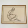 Alexander Macpherson, Female Nude Study, 1949, Kohle auf Papier