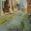 Alexander Sergeev, Streets of Tunis, Original Öl auf Leinwand, 1994